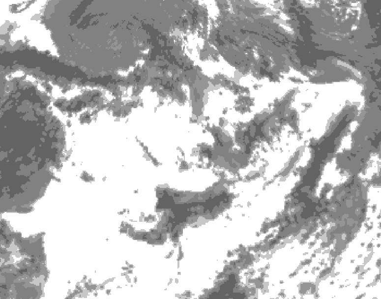 GDPS total cloud 222 hour forecast chart for Canada based on 2025/06/29 1200Z data