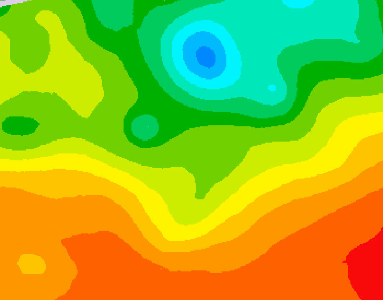 GDPS 500 millibar geopotential height 012 hour forecast chart for Canada based on 2025/06/30 0000Z data