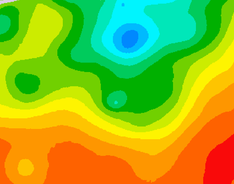 GDPS 500 millibar geopotential height 048 hour forecast chart for Canada based on 2025/06/30 0000Z data