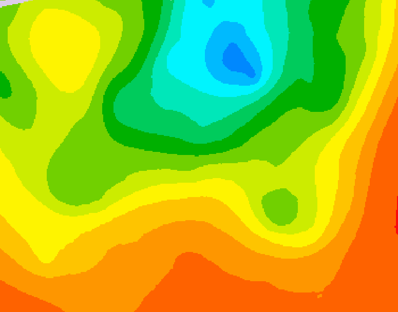 GDPS 500 millibar geopotential height 096 hour forecast chart for Canada based on 2025/06/30 0000Z data