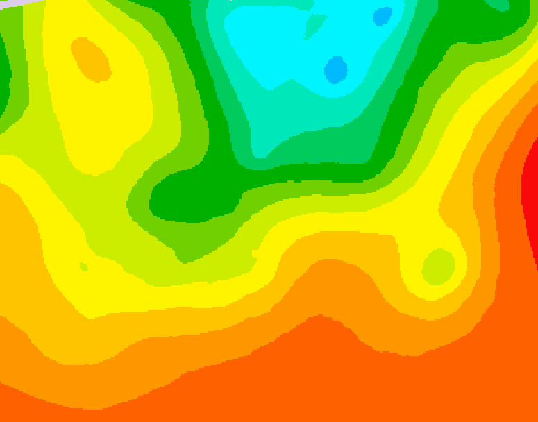 GDPS 500 millibar geopotential height 132 hour forecast chart for Canada based on 2025/06/30 0000Z data