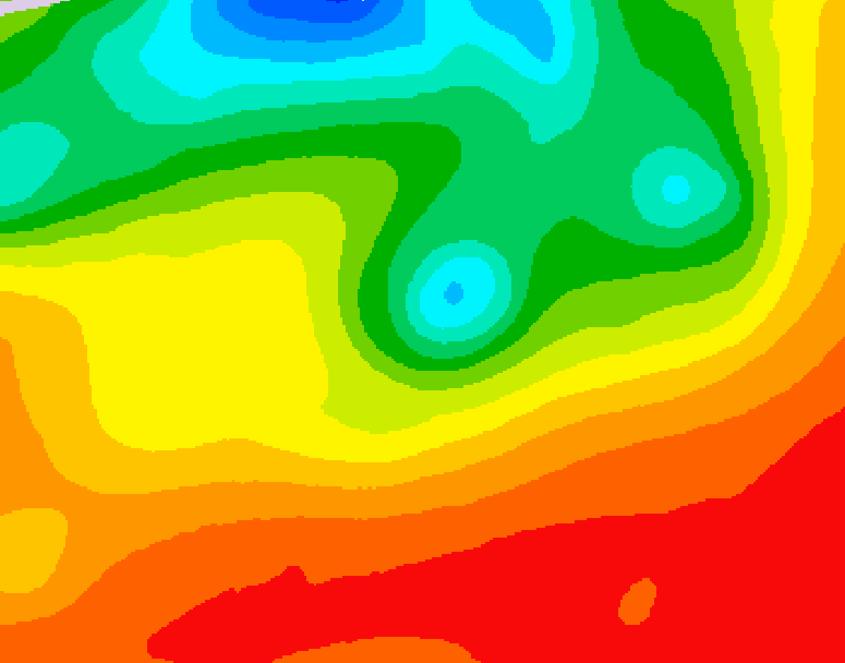 GDPS 500 millibar geopotential height 216 hour forecast chart for Canada based on 2025/06/30 0000Z data