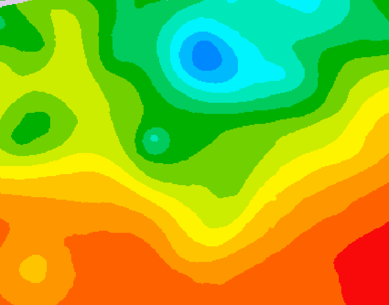 GDPS 500 millibar geopotential height 012 hour forecast chart for Canada based on 2025/06/30 1200Z data