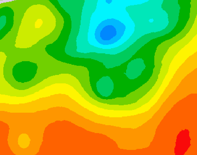 GDPS 500 millibar geopotential height 042 hour forecast chart for Canada based on 2025/06/30 1200Z data