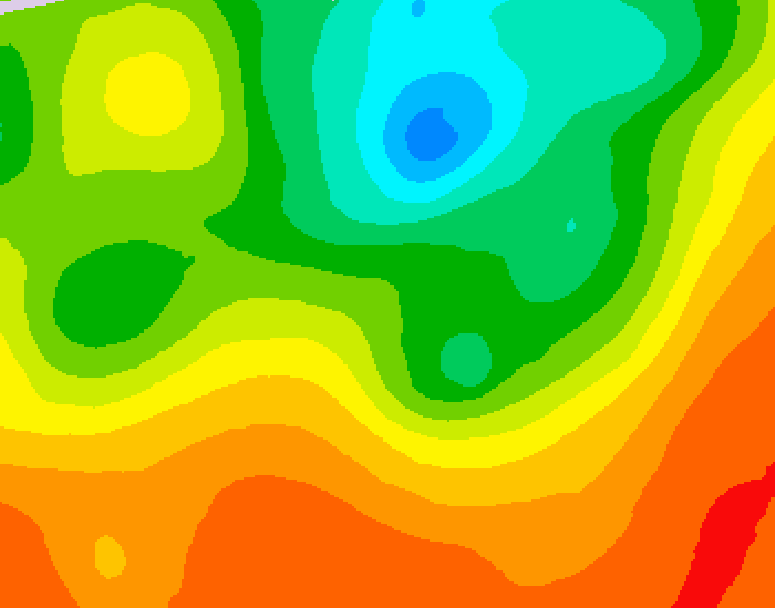 GDPS 500 millibar geopotential height 054 hour forecast chart for Canada based on 2025/06/30 1200Z data