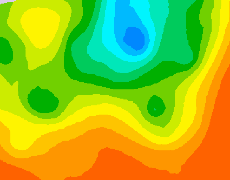 GDPS 500 millibar geopotential height 078 hour forecast chart for Canada based on 2025/06/30 1200Z data