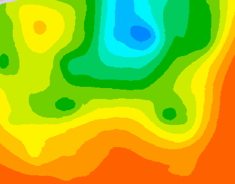 GDPS 500 millibar geopotential height 090 hour forecast chart for Canada based on 2025/06/30 1200Z data