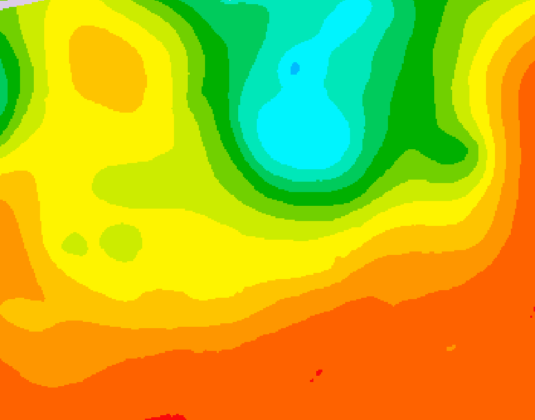 GDPS 500 millibar geopotential height 132 hour forecast chart for Canada based on 2025/06/30 1200Z data