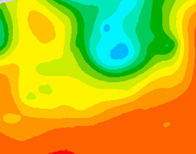 GDPS 500 millibar geopotential height 138 hour forecast chart for Canada based on 2025/06/30 1200Z data