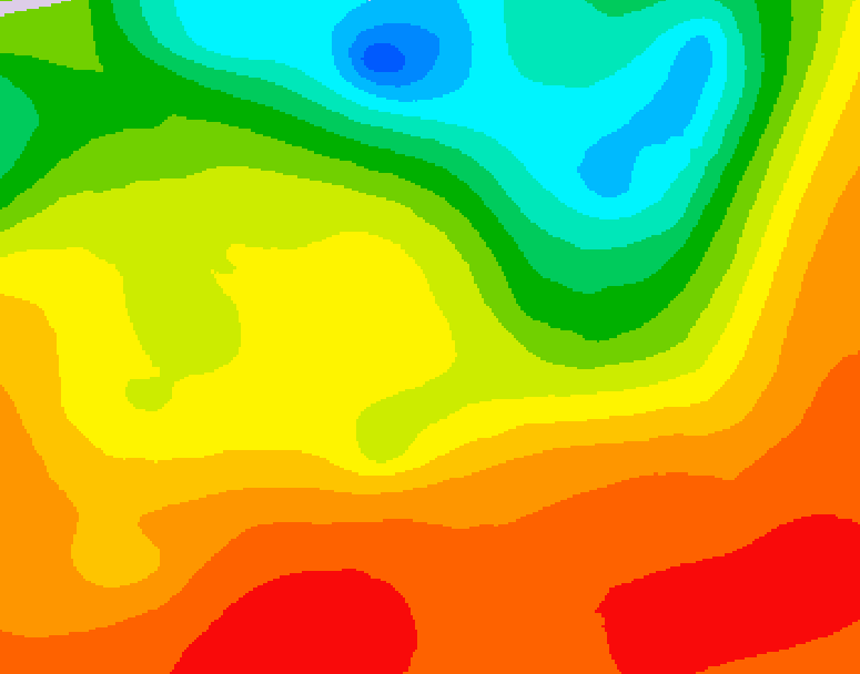 GDPS 500 millibar geopotential height 198 hour forecast chart for Canada based on 2025/06/30 1200Z data