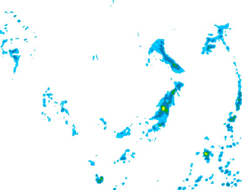 GDPS precipitation 138 hour forecast chart for Canada based on 2025/06/30 1200Z data