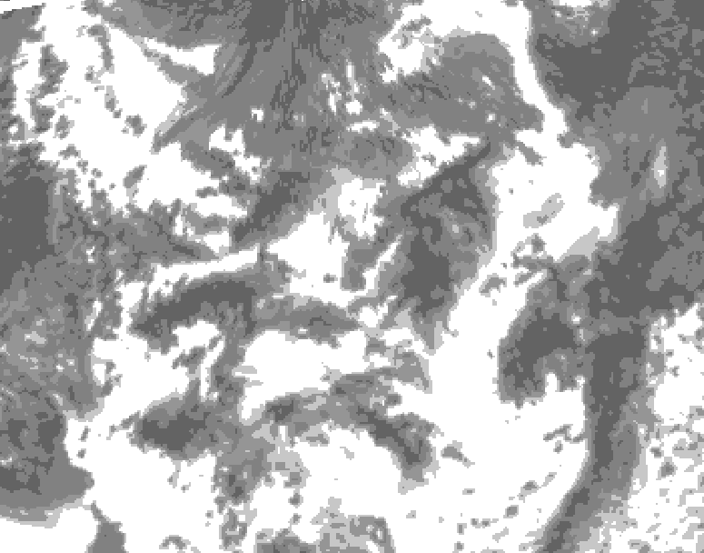 GDPS total cloud 108 hour forecast chart for Canada based on 2025/06/30 0000Z data