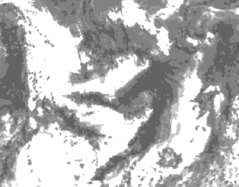 GDPS total cloud 156 hour forecast chart for Canada based on 2025/06/30 0000Z data