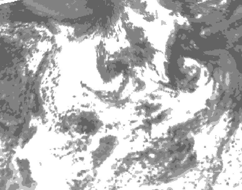 GDPS total cloud 192 hour forecast chart for Canada based on 2025/06/30 0000Z data