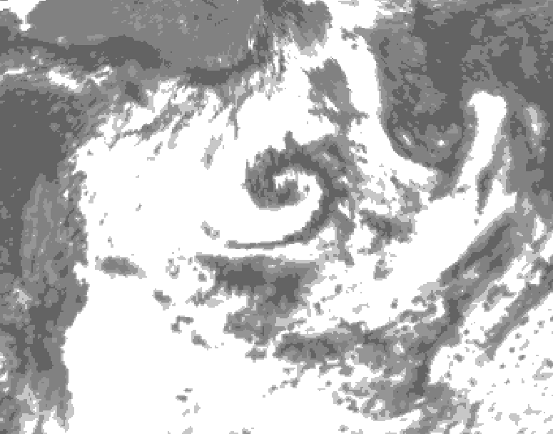 GDPS total cloud 210 hour forecast chart for Canada based on 2025/06/30 0000Z data