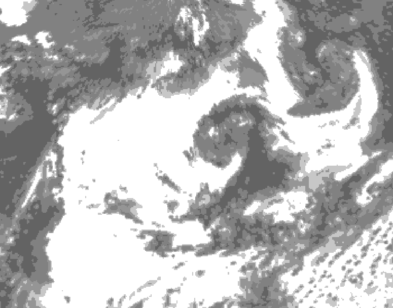 GDPS total cloud 228 hour forecast chart for Canada based on 2025/06/30 0000Z data