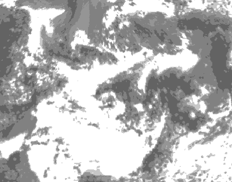 GDPS total cloud 030 hour forecast chart for Canada based on 2025/06/30 1200Z data