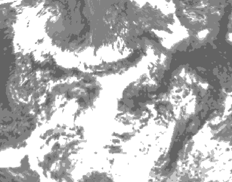 GDPS total cloud 054 hour forecast chart for Canada based on 2025/06/30 1200Z data