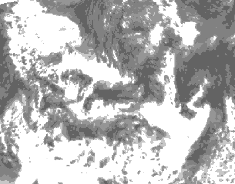 GDPS total cloud 114 hour forecast chart for Canada based on 2025/06/30 1200Z data