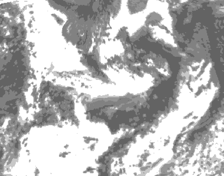 GDPS total cloud 144 hour forecast chart for Canada based on 2025/06/30 1200Z data