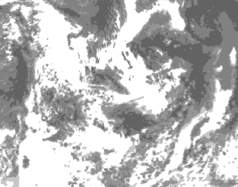 GDPS total cloud 156 hour forecast chart for Canada based on 2025/06/30 1200Z data
