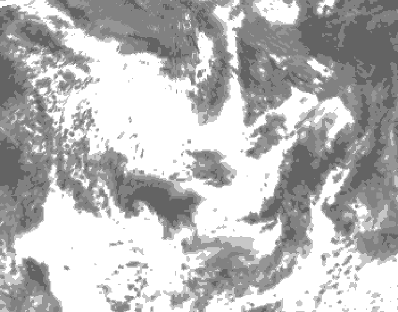 GDPS total cloud 180 hour forecast chart for Canada based on 2025/06/30 1200Z data