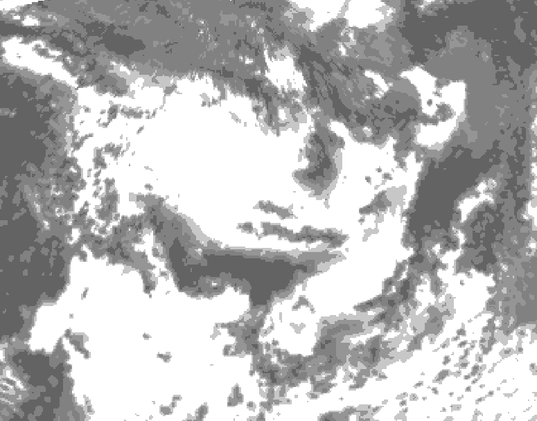 GDPS total cloud 192 hour forecast chart for Canada based on 2025/06/30 1200Z data