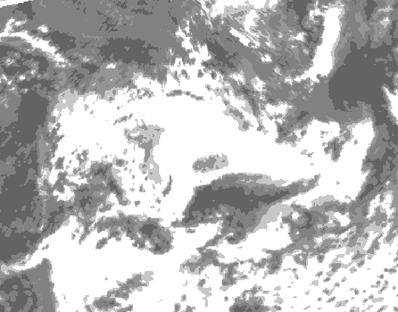 GDPS total cloud 216 hour forecast chart for Canada based on 2025/06/30 1200Z data