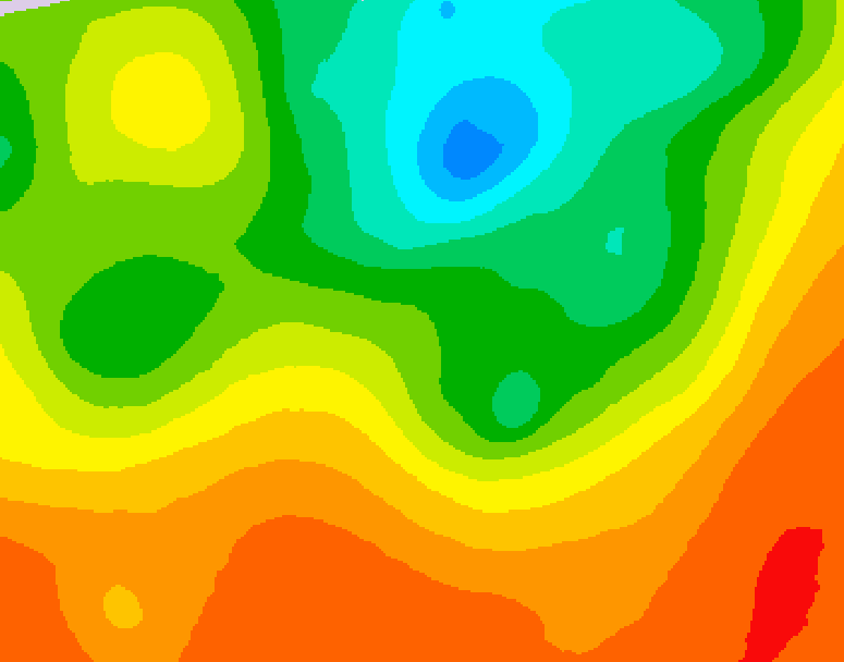 GDPS 500 millibar geopotential height 042 hour forecast chart for Canada based on 2025/07/01 0000Z data
