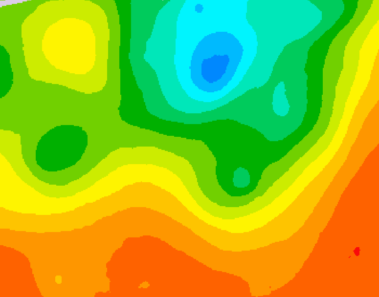 GDPS 500 millibar geopotential height 048 hour forecast chart for Canada based on 2025/07/01 0000Z data