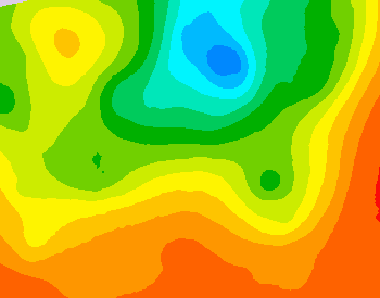GDPS 500 millibar geopotential height 072 hour forecast chart for Canada based on 2025/07/01 0000Z data