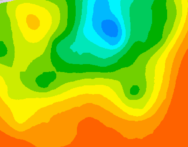 GDPS 500 millibar geopotential height 060 hour forecast chart for Canada based on 2025/07/01 1200Z data