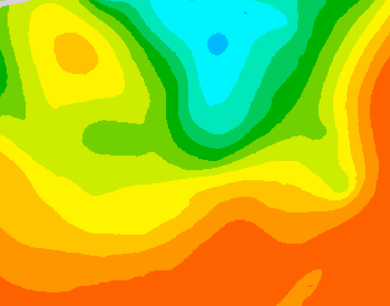 GDPS 500 millibar geopotential height 096 hour forecast chart for Canada based on 2025/07/01 1200Z data
