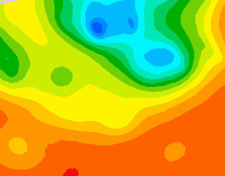 GDPS 500 millibar geopotential height 132 hour forecast chart for Canada based on 2025/07/01 1200Z data