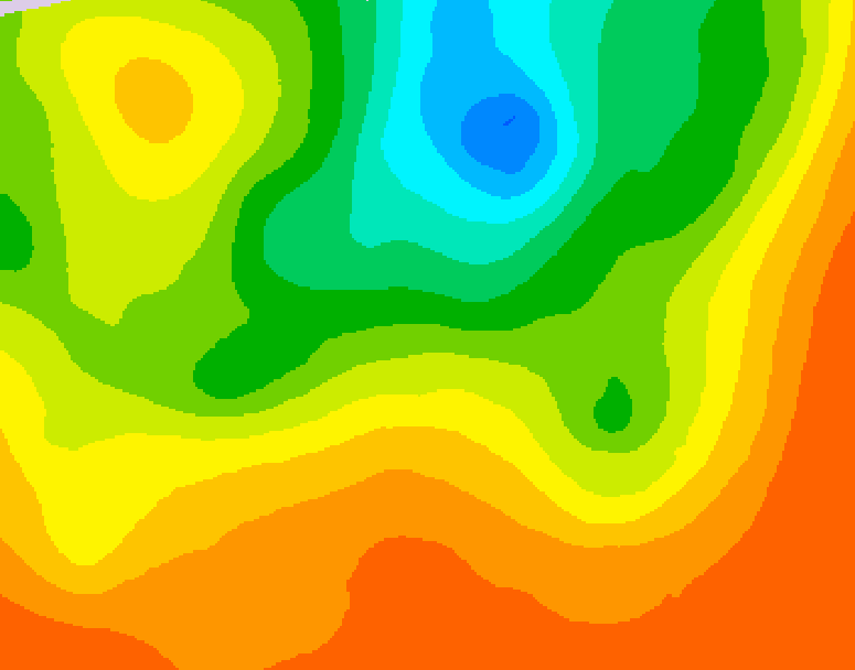 GDPS 500 millibar geopotential height 048 hour forecast chart for Canada based on 2025/07/02 0000Z data