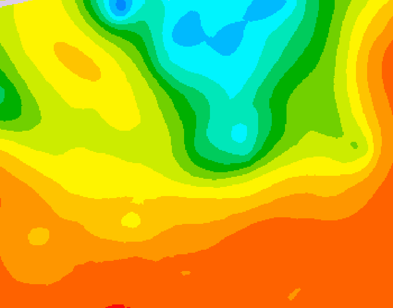 GDPS 500 millibar geopotential height 096 hour forecast chart for Canada based on 2025/07/02 0000Z data