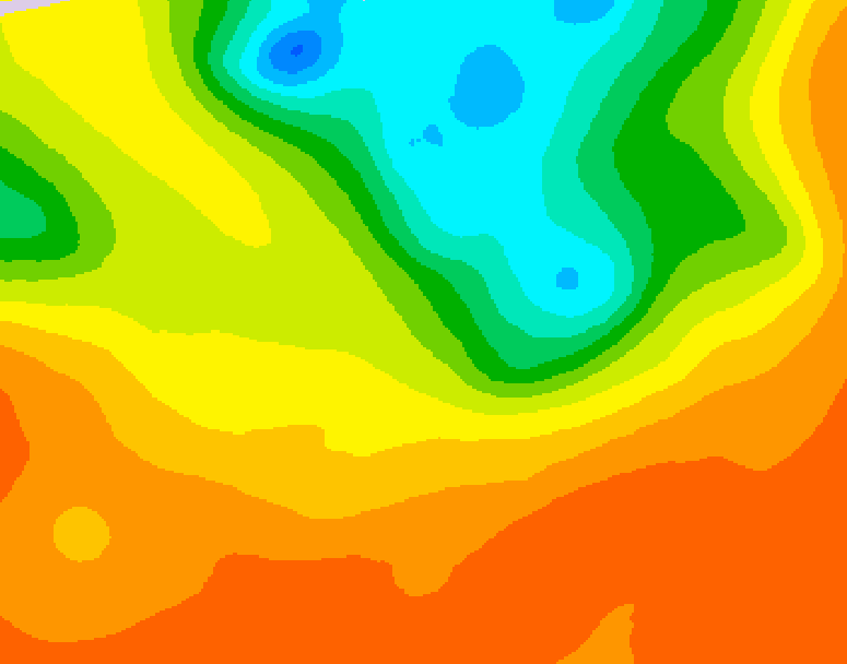 GDPS 500 millibar geopotential height 108 hour forecast chart for Canada based on 2025/07/02 0000Z data