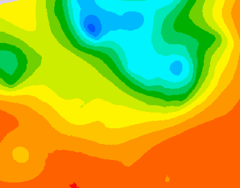 GDPS 500 millibar geopotential height 120 hour forecast chart for Canada based on 2025/07/02 0000Z data