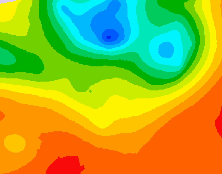 GDPS 500 millibar geopotential height 144 hour forecast chart for Canada based on 2025/07/02 0000Z data