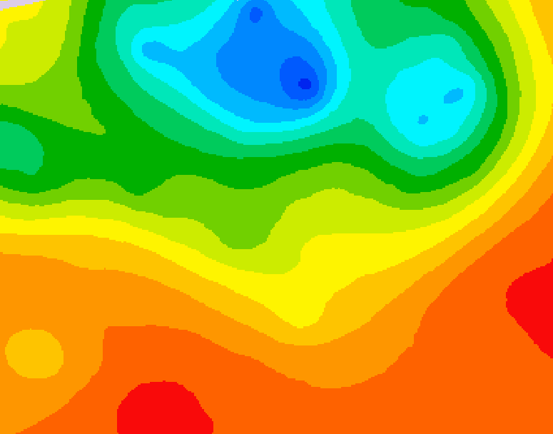 GDPS 500 millibar geopotential height 156 hour forecast chart for Canada based on 2025/07/02 0000Z data