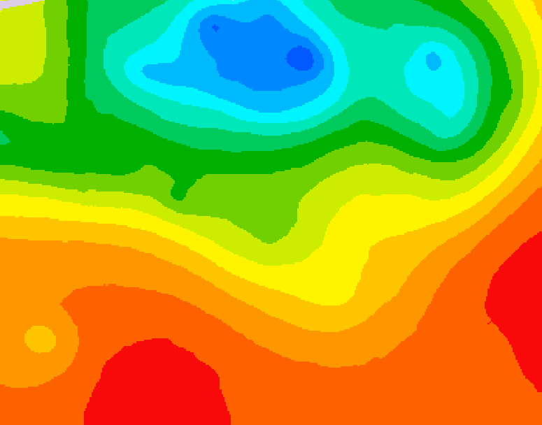 GDPS 500 millibar geopotential height 168 hour forecast chart for Canada based on 2025/07/02 0000Z data