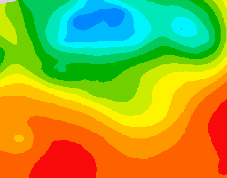 GDPS 500 millibar geopotential height 180 hour forecast chart for Canada based on 2025/07/02 0000Z data