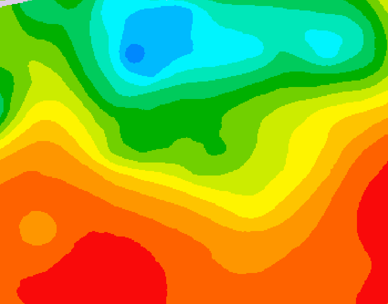 GDPS 500 millibar geopotential height 192 hour forecast chart for Canada based on 2025/07/02 0000Z data