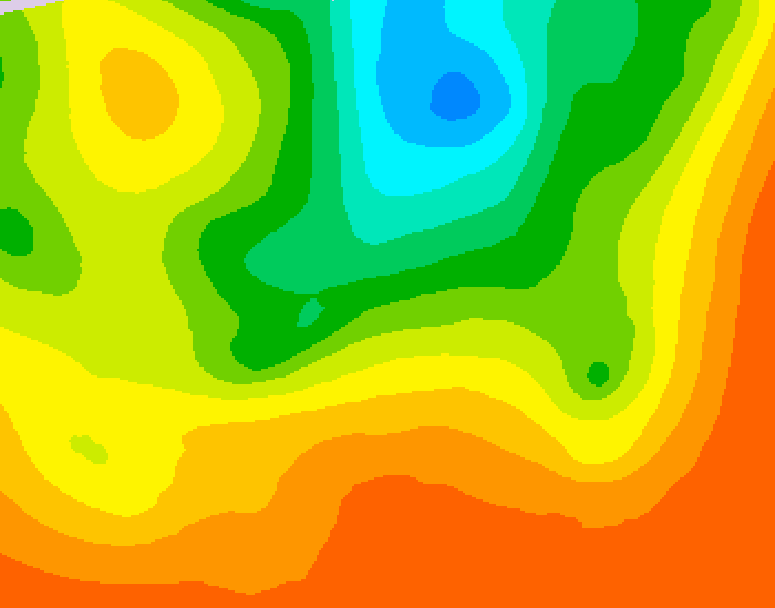 GDPS 500 millibar geopotential height 048 hour forecast chart for Canada based on 2025/07/02 1200Z data