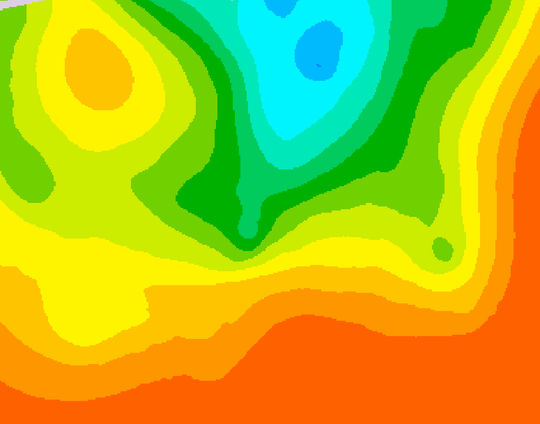 GDPS 500 millibar geopotential height 060 hour forecast chart for Canada based on 2025/07/02 1200Z data