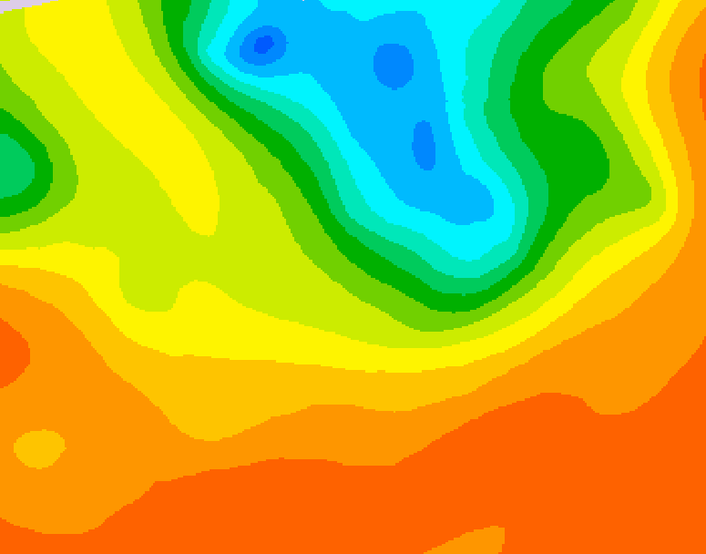 GDPS 500 millibar geopotential height 096 hour forecast chart for Canada based on 2025/07/02 1200Z data