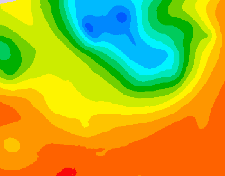 GDPS 500 millibar geopotential height 108 hour forecast chart for Canada based on 2025/07/02 1200Z data