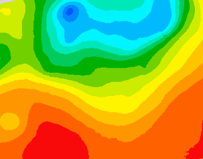 GDPS 500 millibar geopotential height 168 hour forecast chart for Canada based on 2025/07/02 1200Z data