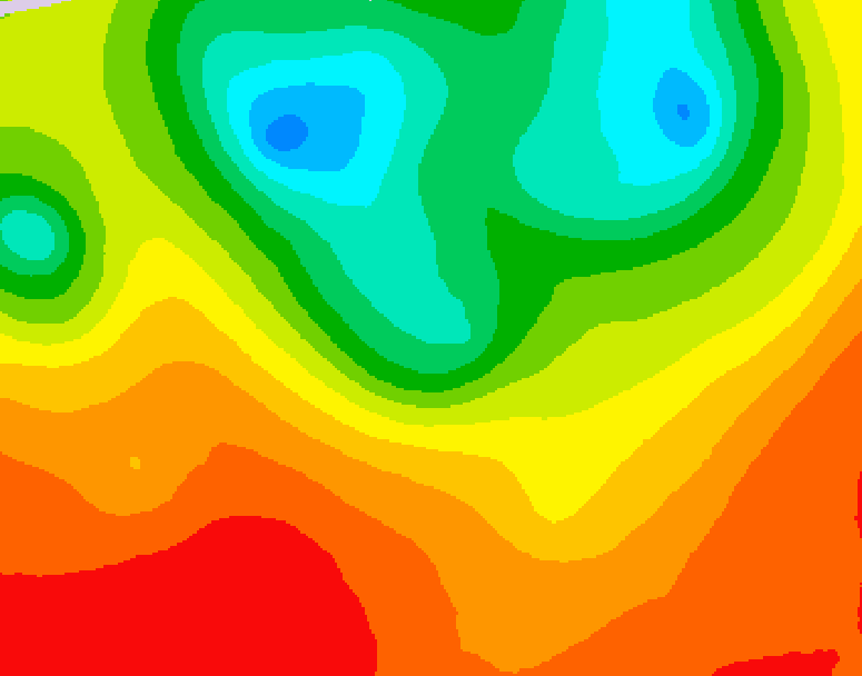 GDPS 500 millibar geopotential height 198 hour forecast chart for Canada based on 2025/07/02 1200Z data
