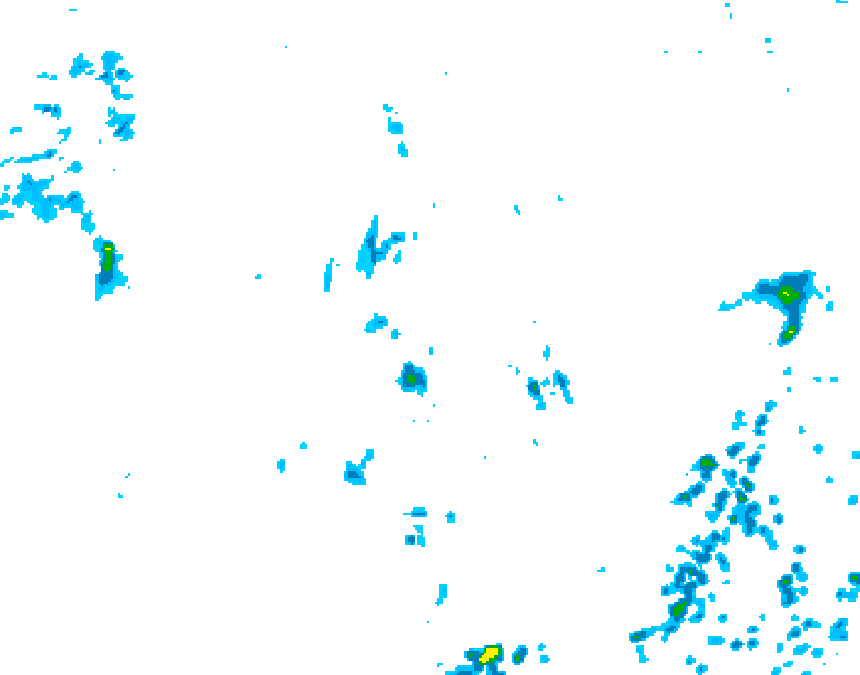 GDPS precipitation 204 hour forecast chart for Canada based on 2025/07/02 0000Z data